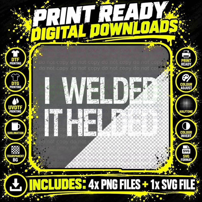 Funny Welder Welding MIG TIG Stick Arc Fabrication Png SVG Digital Bundle