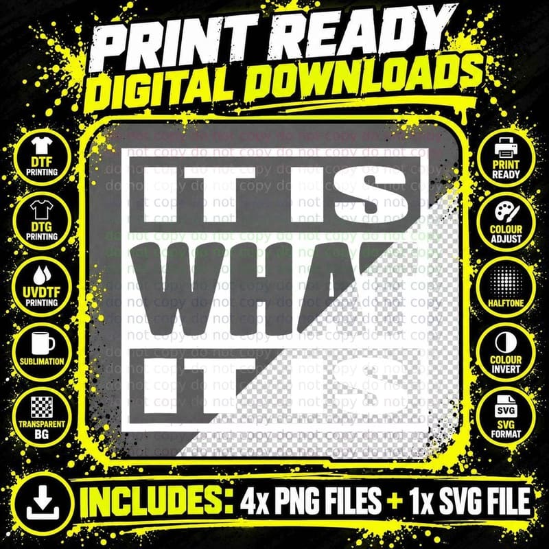 It Is What It Is Man Woman Funny Gift 113 T-Shirt Png SVG Digital Bundle
