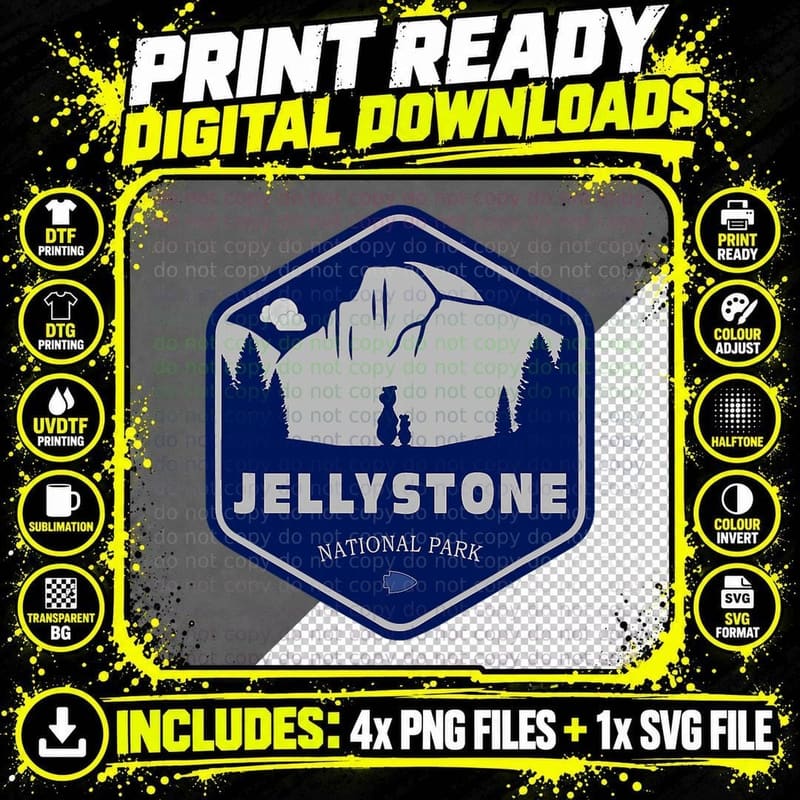 Jellystone National Park Funny Classic Cartoon T-Shirt Png SVG Digital Bundle