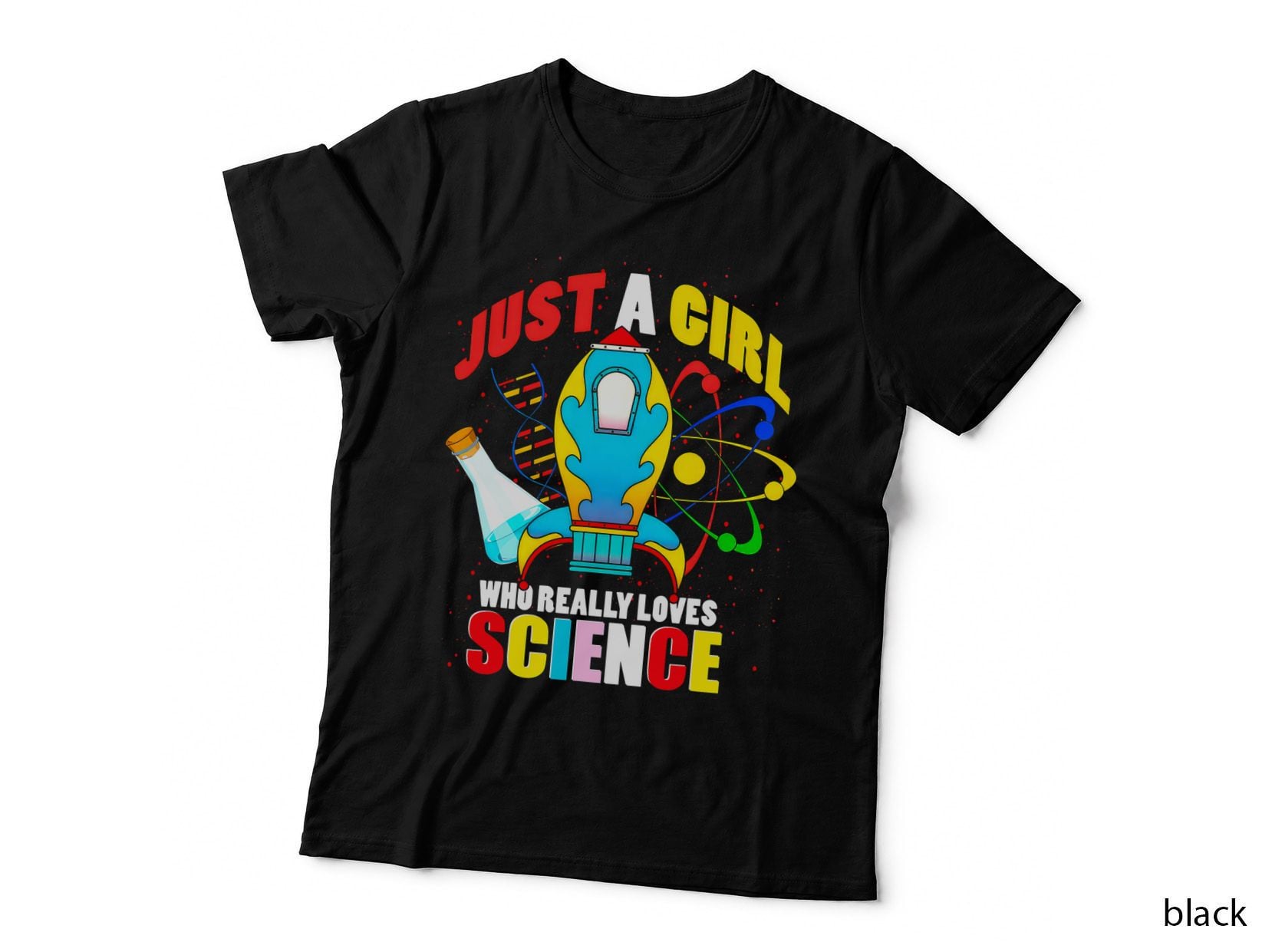 Just a Girl Who Really Loves Science Funny Chemistry Physics T-Shirt