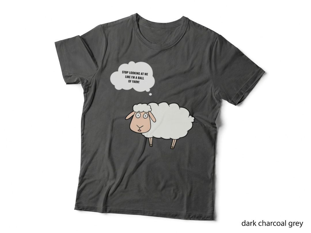 Knitting Crochet Funny Sheep Graphic Yarn Ball Knitter Hobby T-Shirt