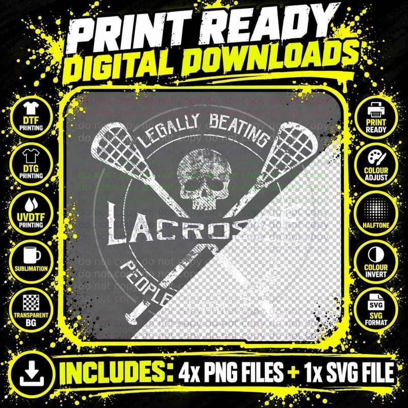 Lacrosse Legally Beating People with Sticks-Funny Design Png SVG Digital Bundle