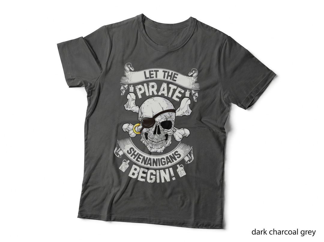 Let the Pirate Shenanigans Begin Funny Jolly Roger Men Gifts T-Shirt