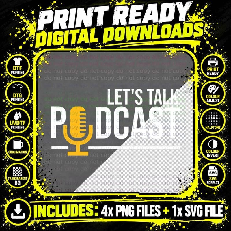 Lets Talk Podcast True Murder Crime Junkie Love Weird Png SVG Digital Bundle