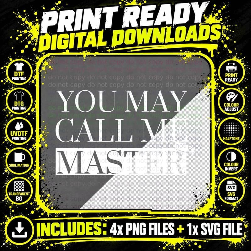 Master Degree Graduation Gifts - Funny Call Me Master MS Png SVG Digital Bundle