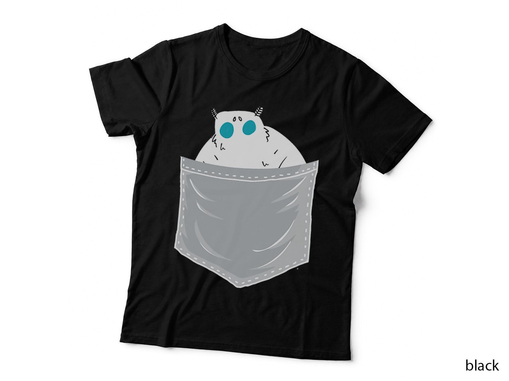 Mothman in Pocket Funny Cryptid Monster T-Shirt