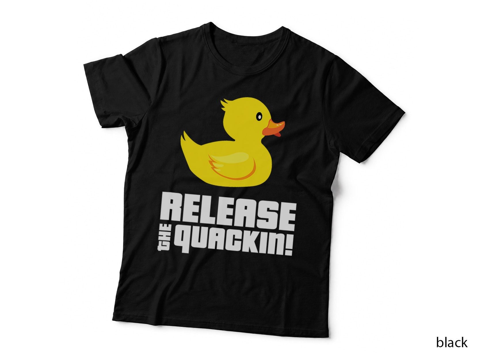 Release the Quackin! Funny Yellow Rubber Ducks Design T-Shirt