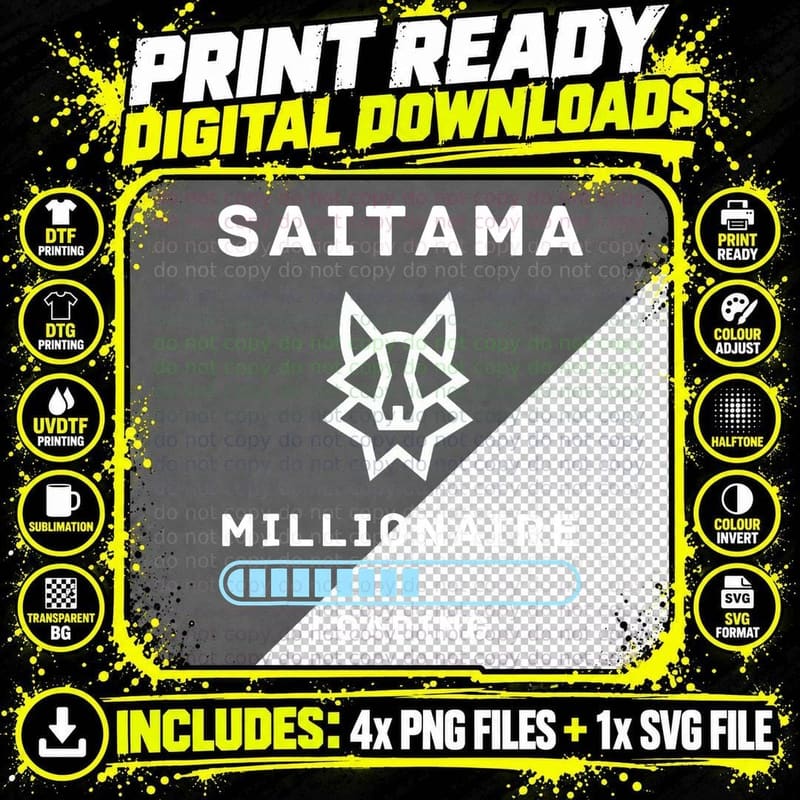 Saitama New Wolfpack Crypto Blockchain Meme Defi T-Shirt Png SVG Digital Bundle