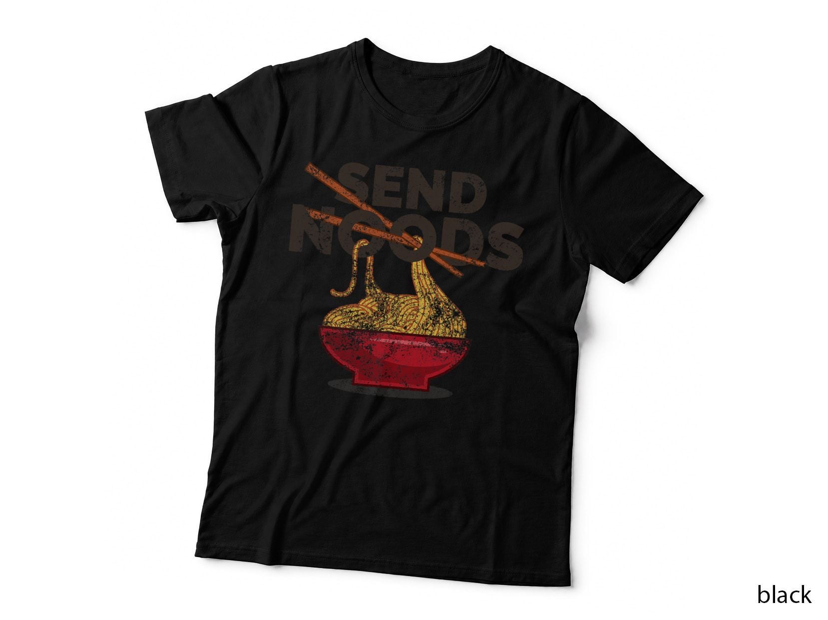 Send Noods Shirt Distressed Funny Ramen Noodle Shirt T-Shirt