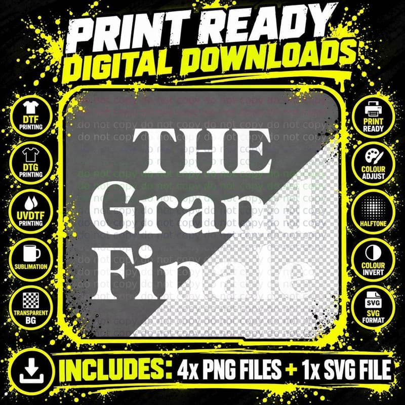 The Grand Finale Funny Siblings Matching Family Png SVG Digital Bundle