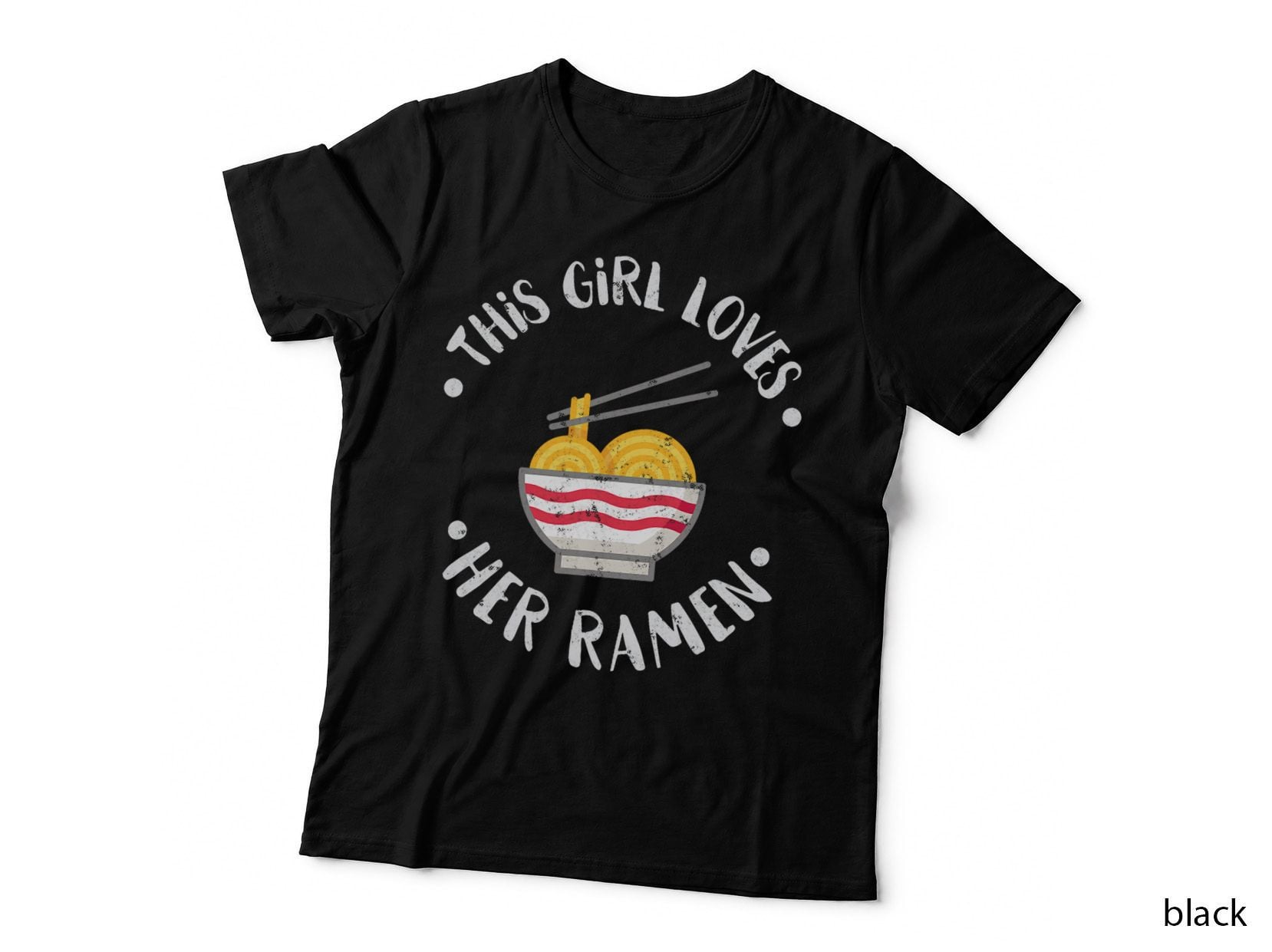 This Girl Loves Her Ramen Funny Asian Noodle Gift T Shirt W