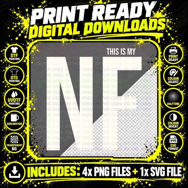 This Is My NF Tee - NFT Pun Funny Humor - Cryptocurrency Png SVG Digital Bundle