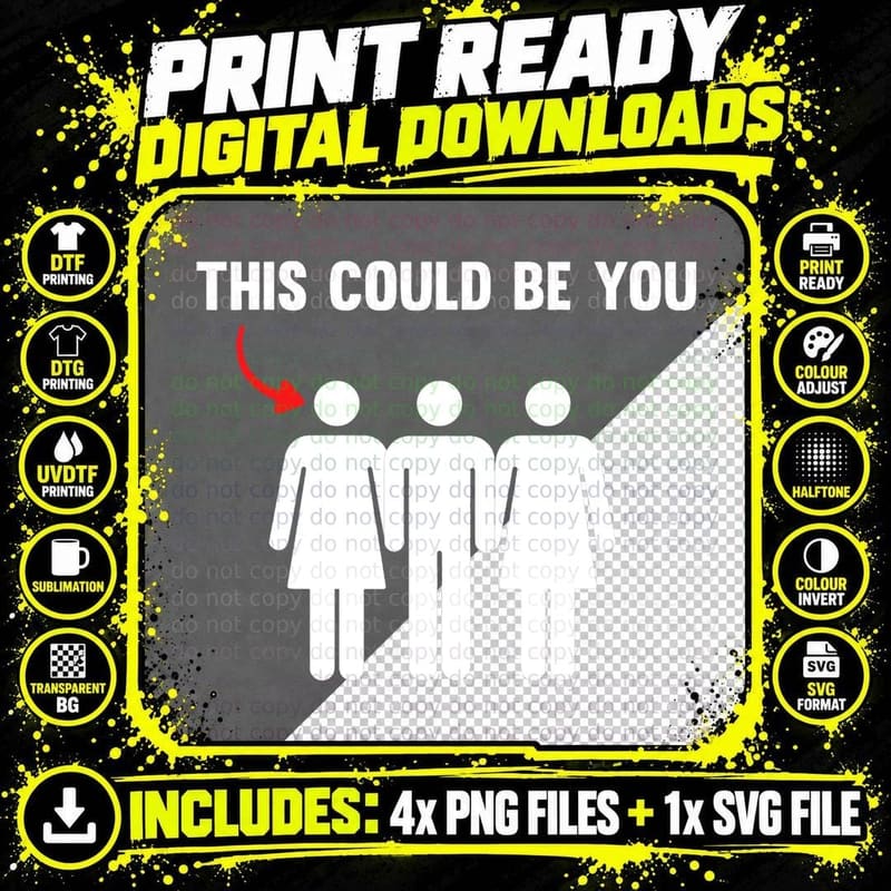 Throuple Poly Couple Funny Polyamory This Could Be You Png SVG Digital Bundle