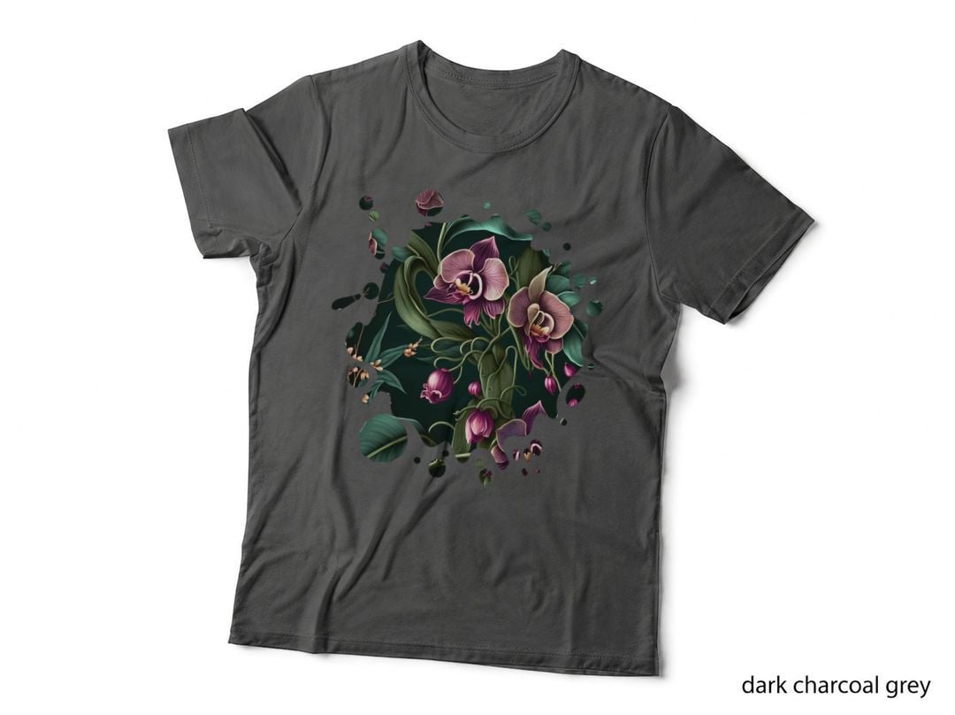 Vintage Orchid Inspired Flower Plant Lover Funny Gardening T-Shirt