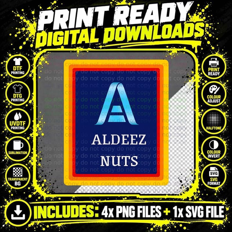 Aldeez Nuts Funny Meme Deez Nuts T-Shirt Png SVG Digital Bundle
