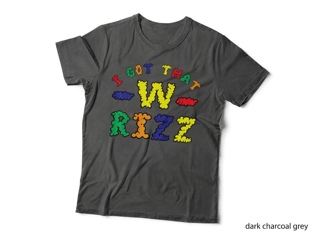Ask Me About My Rizz I Got That W Rizz Funny Ironic Meme, Funny Meme T-Shirt
