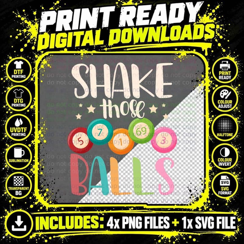 Bingo Caller Gambling Bingo Lottery Winner Gift Funny Png SVG Digital Bundle