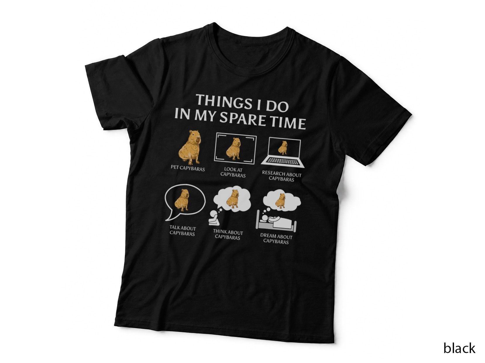 Capybara Funny Capibara Rodent Things I Do in My Spare Time T-Shirt