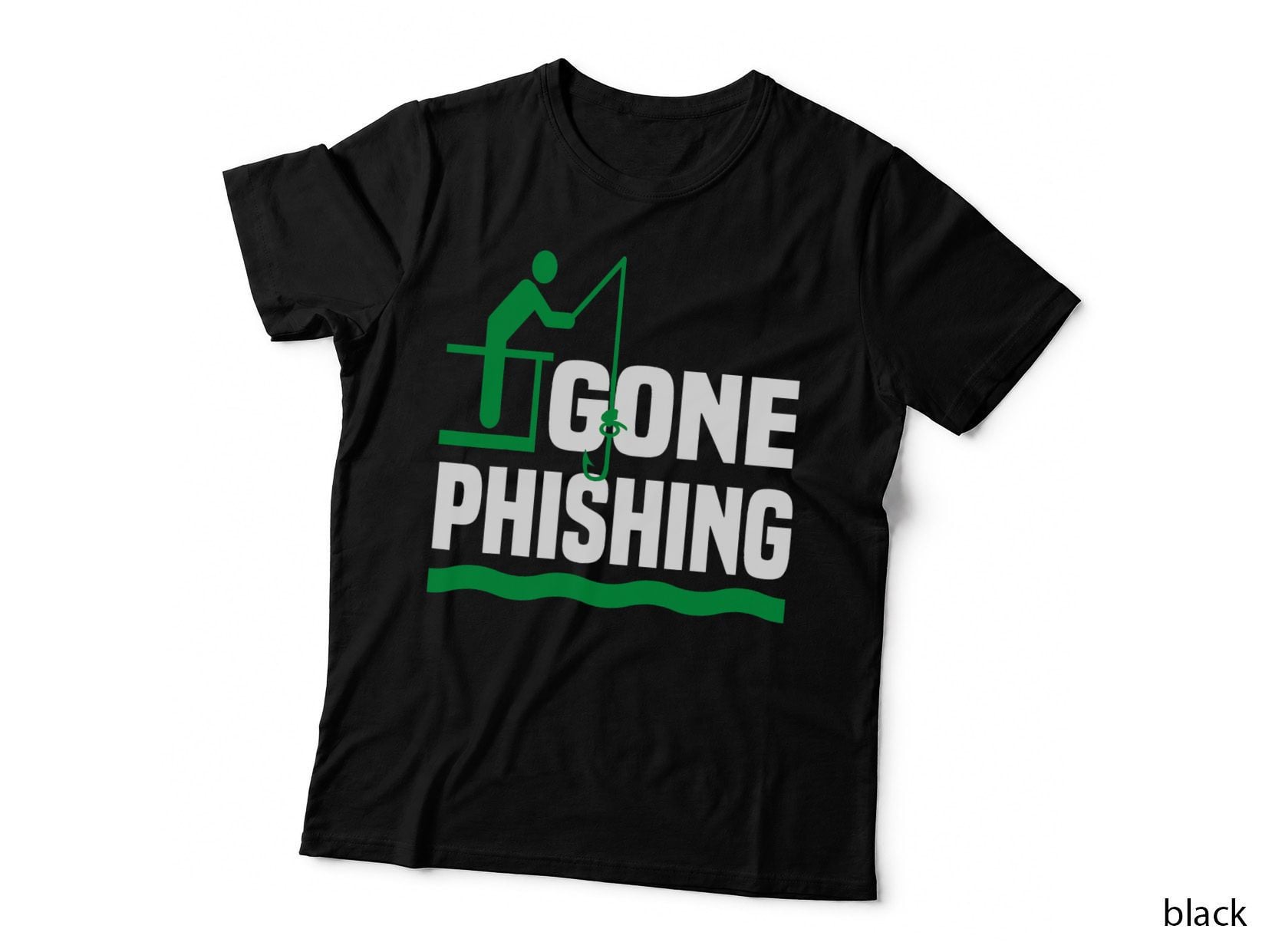 Computer Gone Phishing Email Funny Cyber T-Shirt
