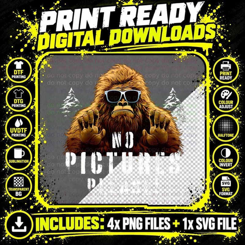 Cryptozoology Cryptid Sasquatch Believe Funny Bigfoot Png SVG Digital Bundle
