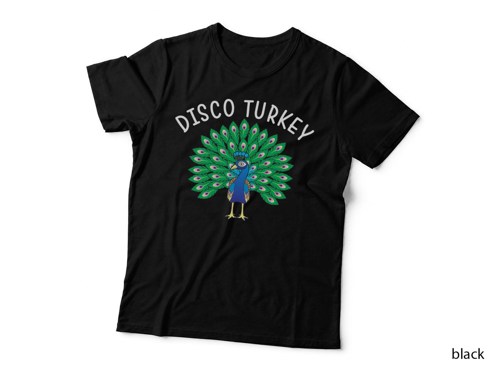 Disco Turkey Funny Peacock Animal Lover Gift Idea T-Shirt