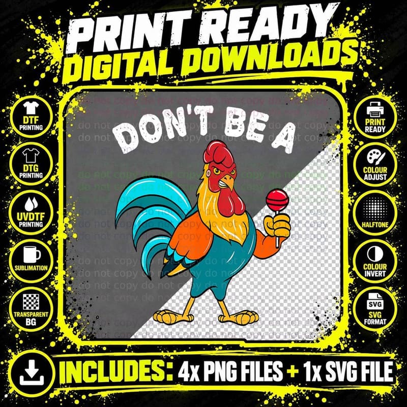 Don't Be a Sucker Funny Offensive Meaning Png SVG Digital Bundle