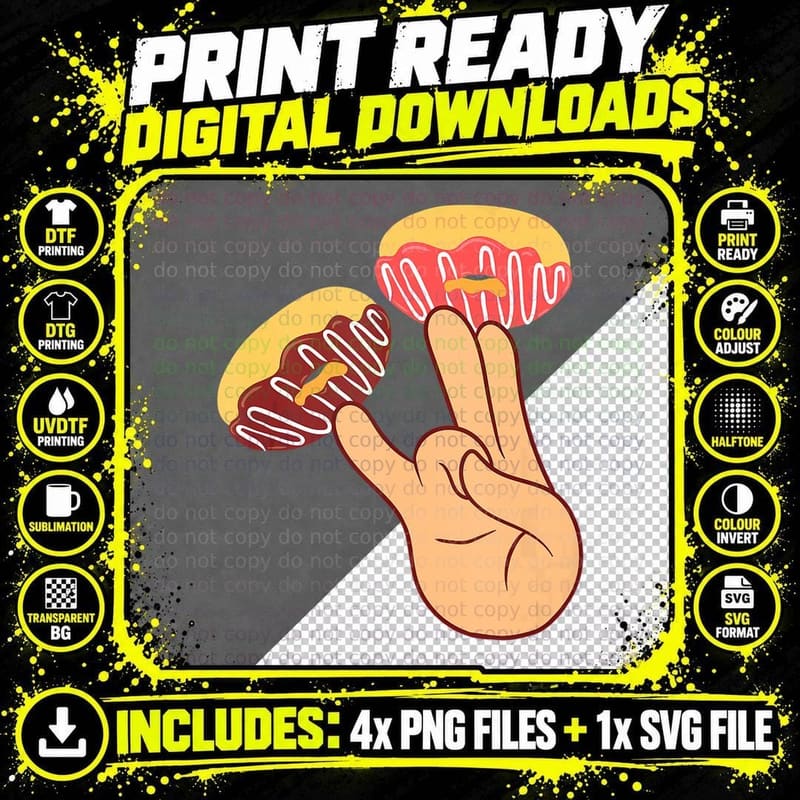 Donut 2 in the Pink 1 in the Stink Funny Dirty Joke Png SVG Digital Bundle