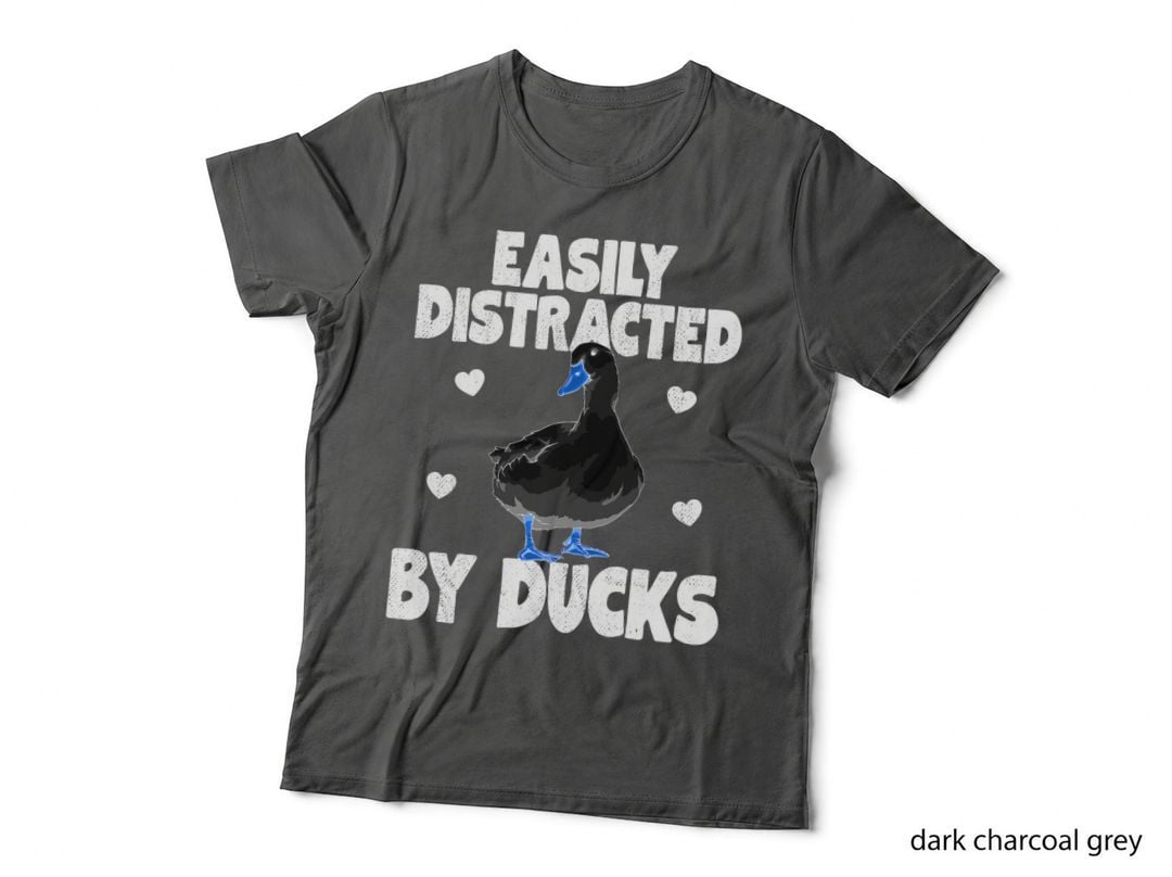 Easily Distracted by Ducks Funny Water Ducklings Gift T-Shirt
