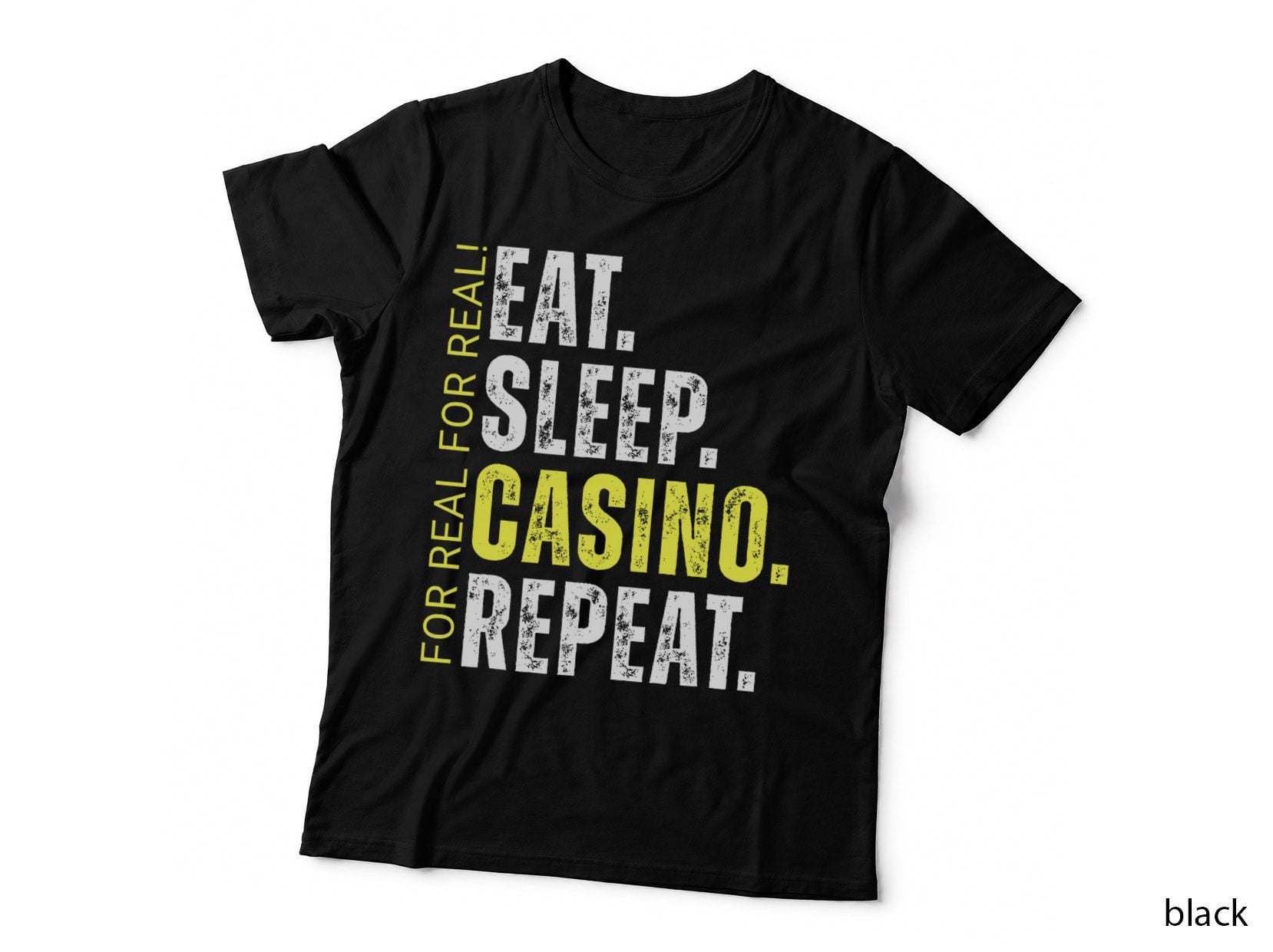 Eat Sleep Casino Repeat Funny Gambling T-Shirt