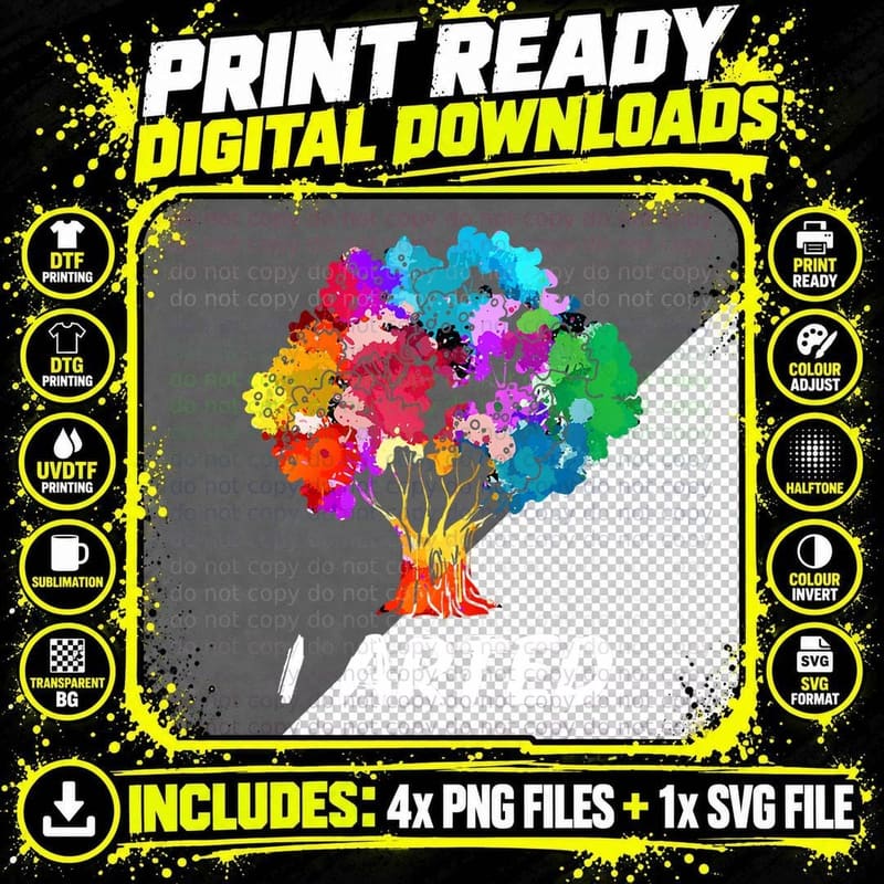 Funny Artist Creativity Crafts Art Painter Gift Artist Png SVG Digital Bundle