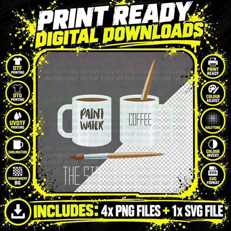 Funny Artist Problems Painter Gift Artist T-Shirt Png SVG Digital Bundle