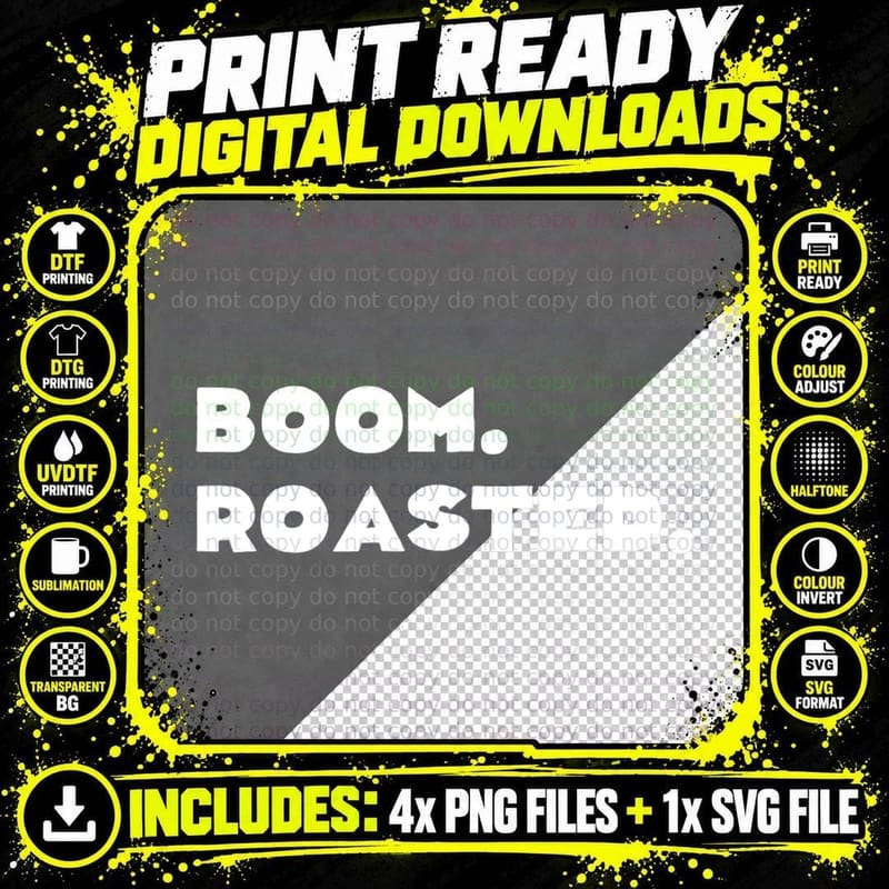 Funny Boom Roasted Funny Savage Dank Meme Gift Shirt Png SVG Digital Bundle
