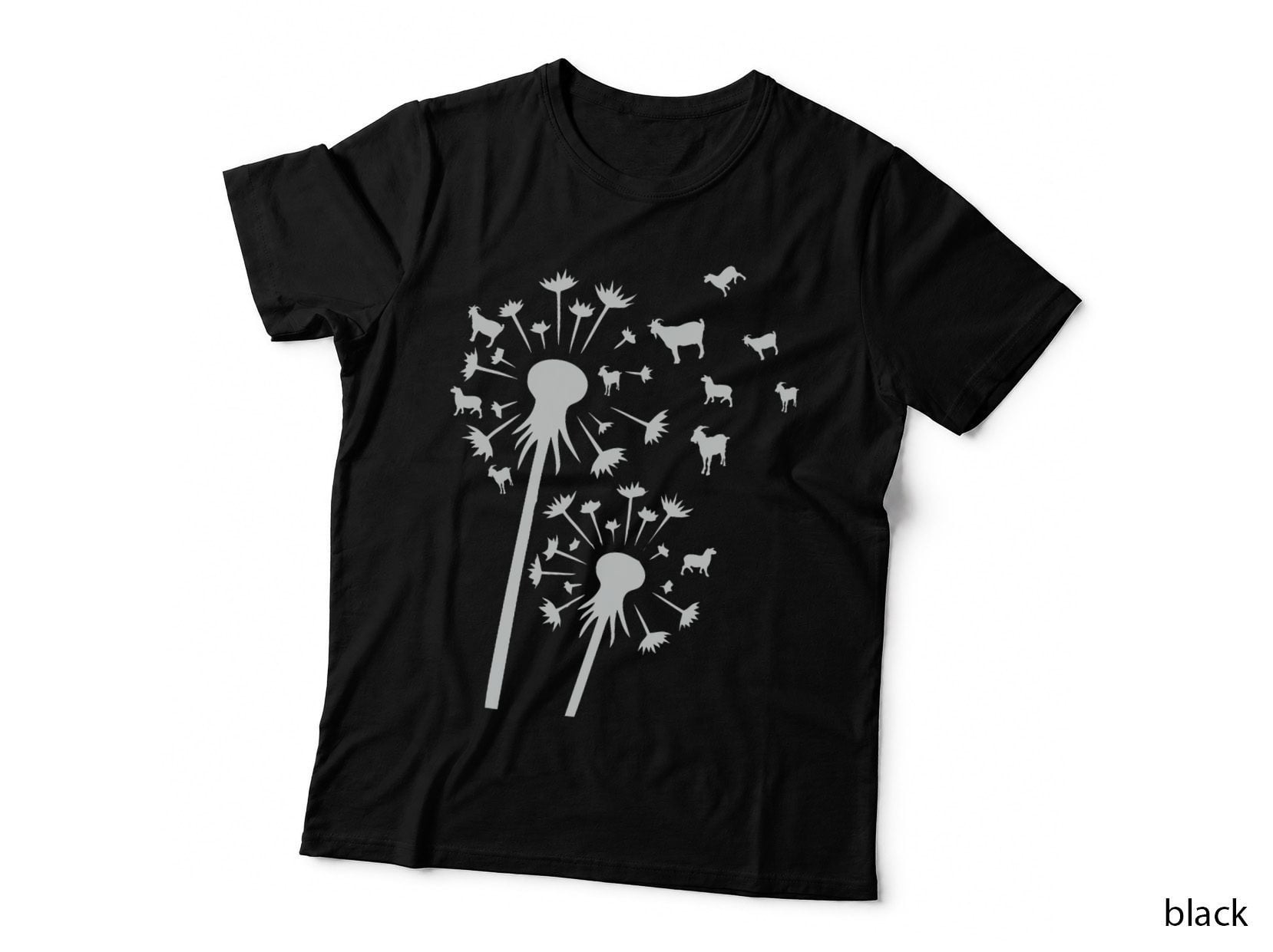 Funny Goat Dandelion, Farm Animal Lover for Men Women T-Shirt