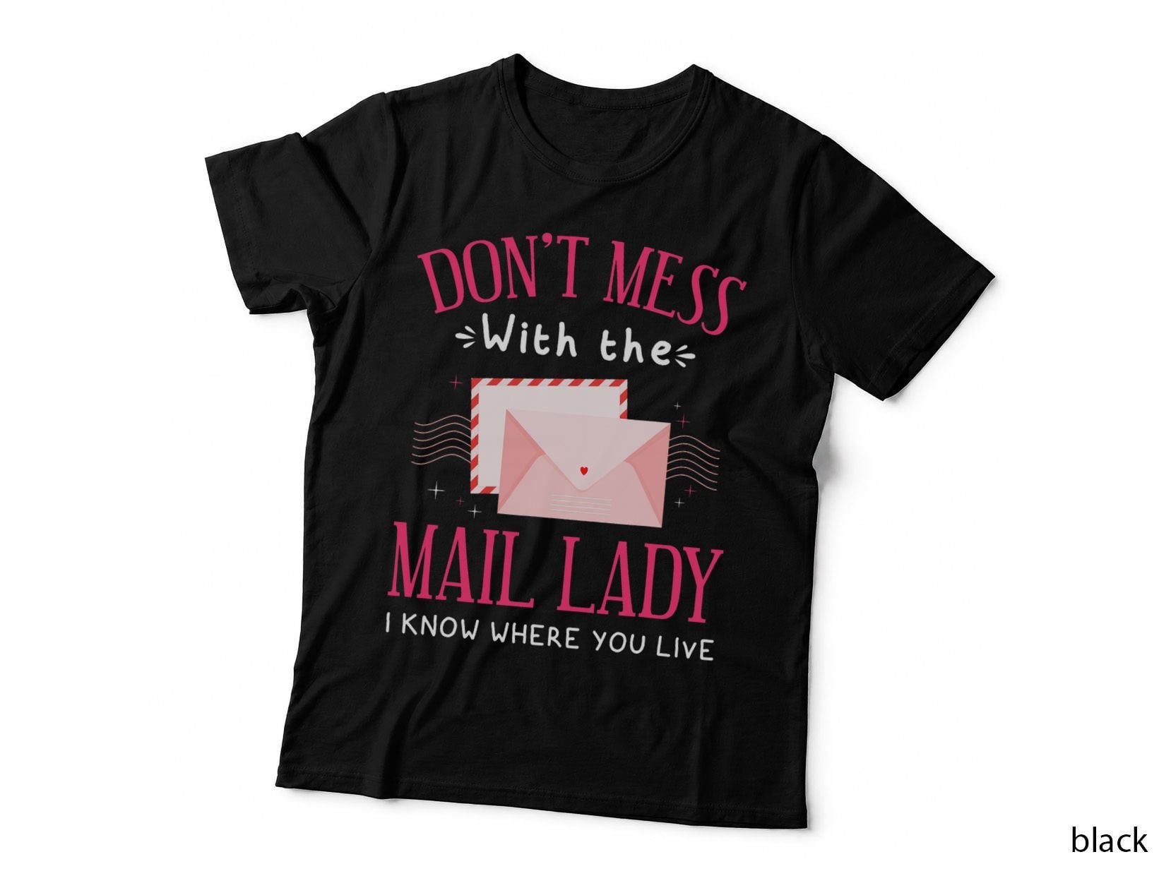 Funny Mailwoman Art for Postal Worker Mail Carrier T-Shirt