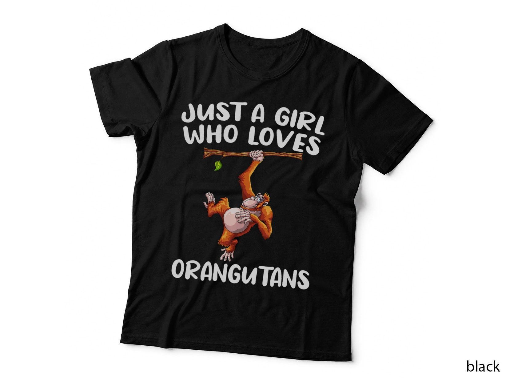 Funny Orangutan Art for Girls Women Monkey Orang Ape Lover T-Shirt