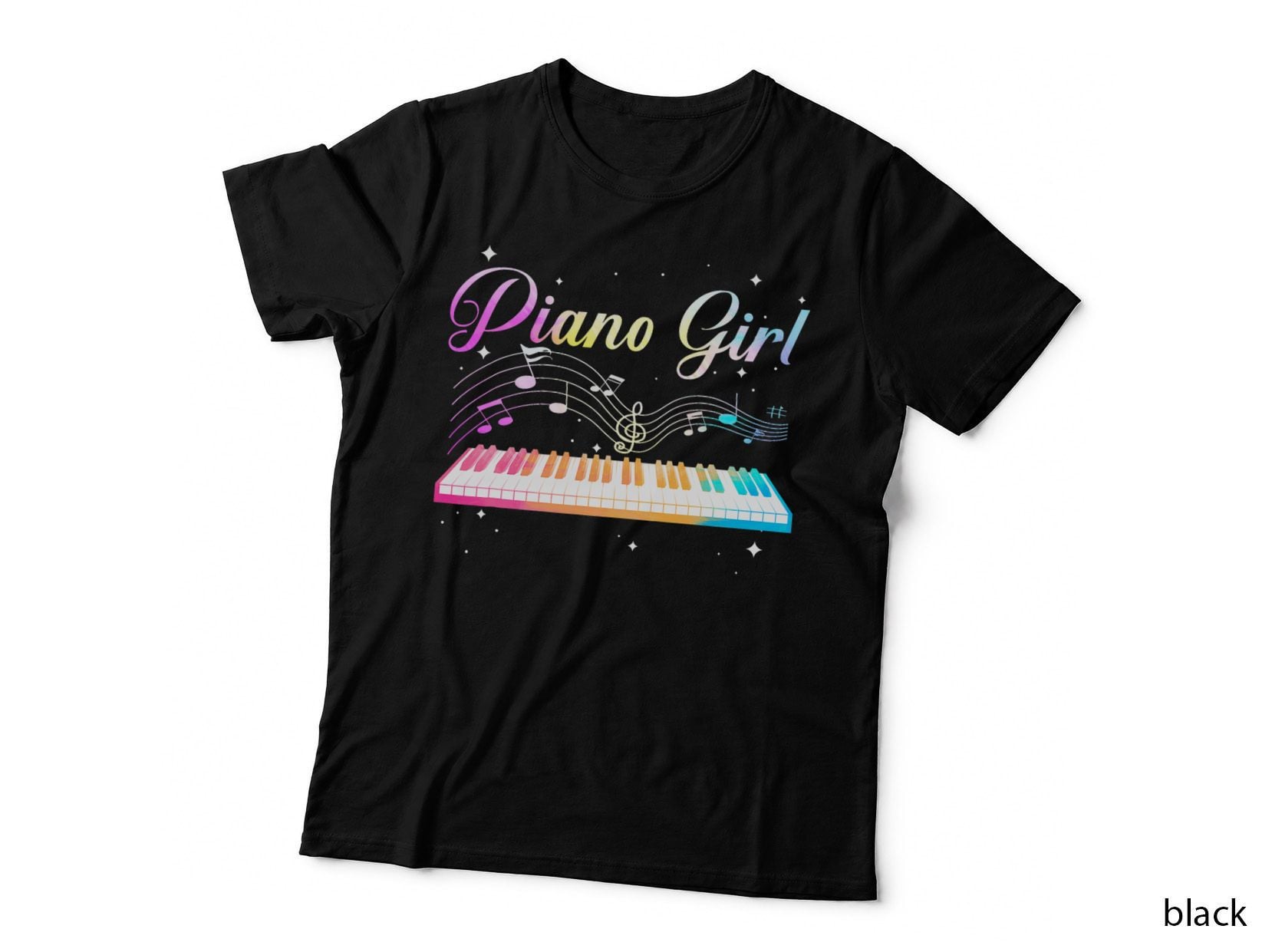 Funny Piano Art for Girls Women Musical Themed Piano Players T-Shirt