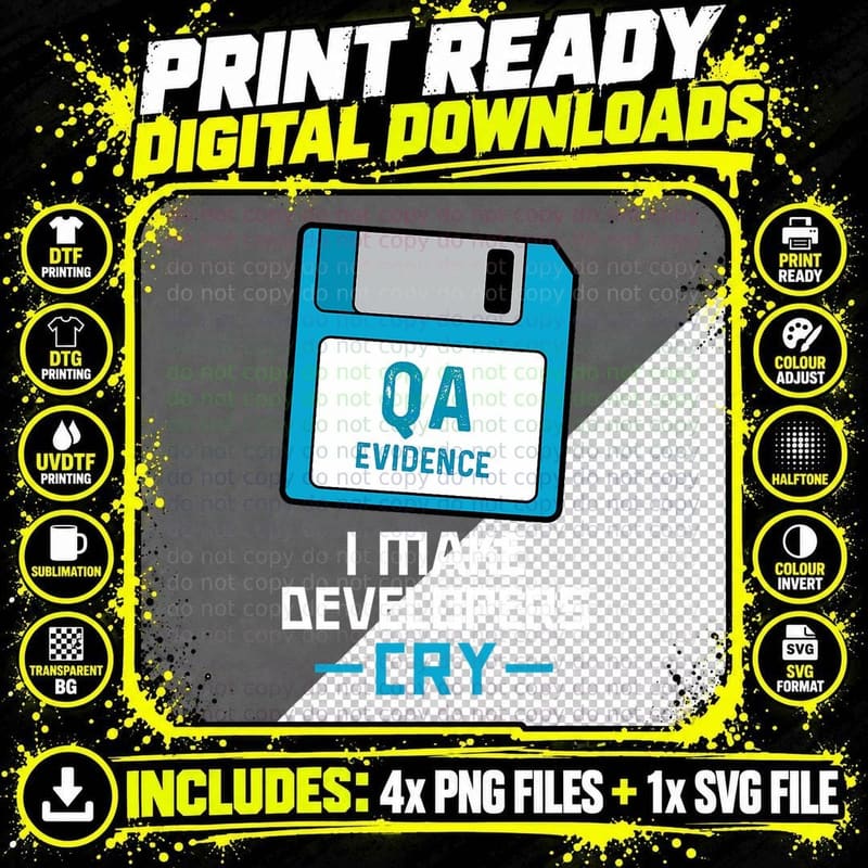 Funny Software QA Tester Shirt QA Shirt Quality Png SVG Digital Bundle