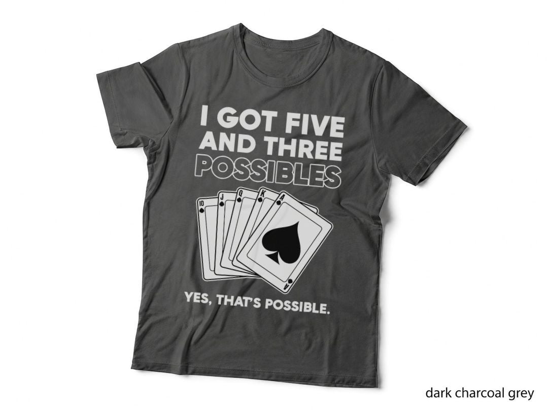 Funny Spade Card Game Poker Royal Flush T-Shirt