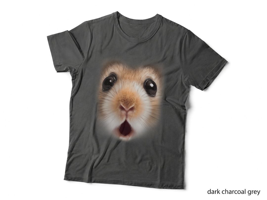 Funny Surprised Hamster Face Meme Big Troll Rat Mouse Face T-Shirt