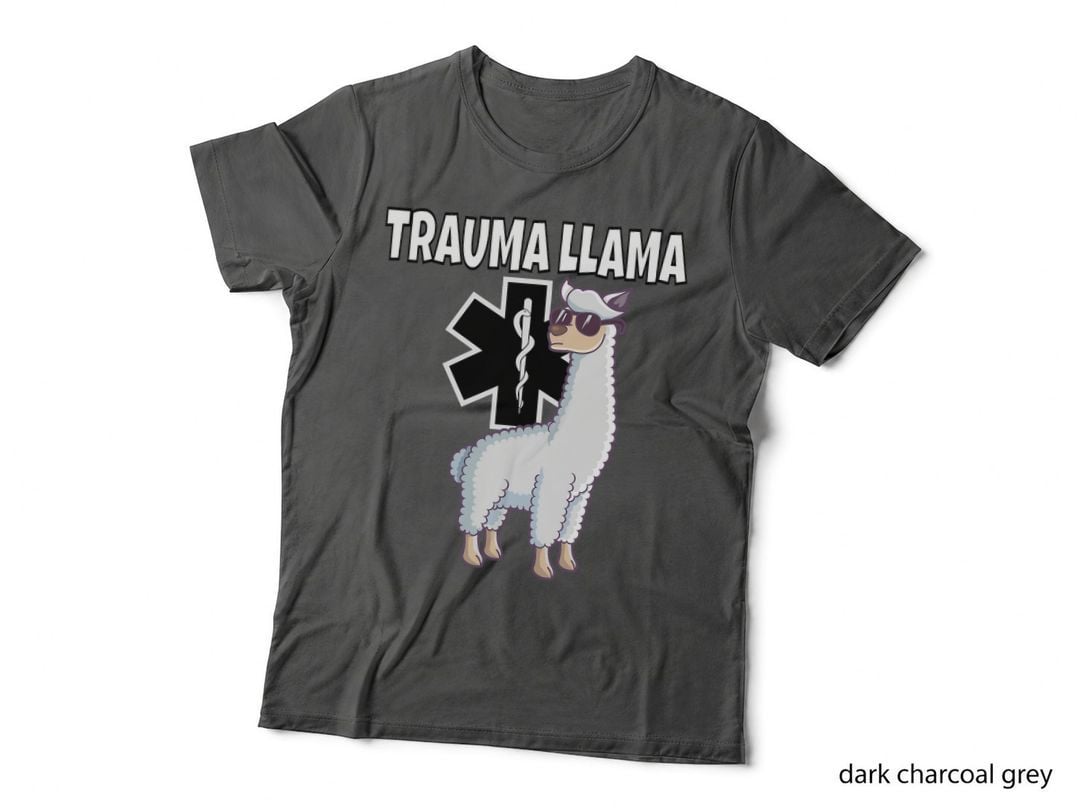 Funny Trauma Llama EMT T-Shirt Medic EMS Gift T-Shirt
