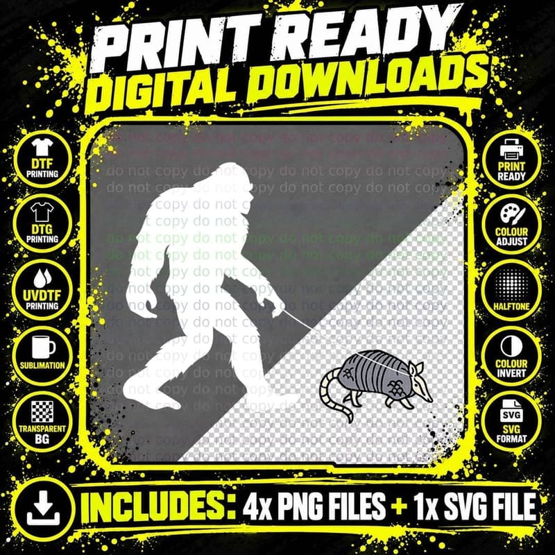 Funny Walking Armadillo Gifts T-Shirt Png SVG Digital Bundle