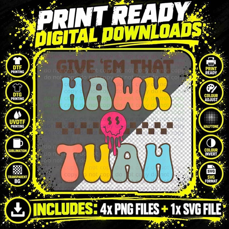 Hawk Tush Spit on That Thing Funny Viral Video Meme Png SVG Digital Bundle