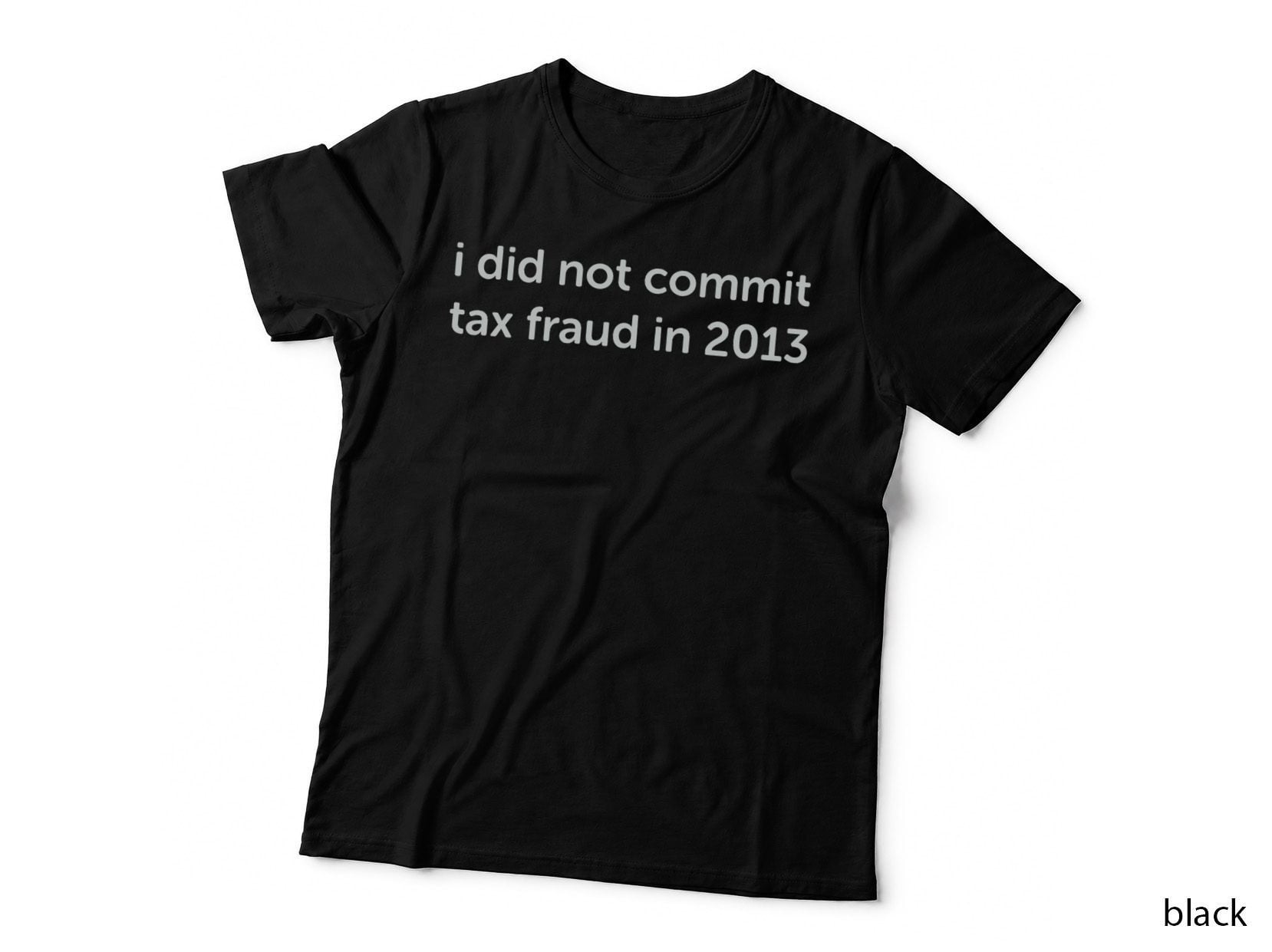 I Did Not Commit Tax Fraud in 2013 Sarcastic Tax Fraud Idea T-Shirt