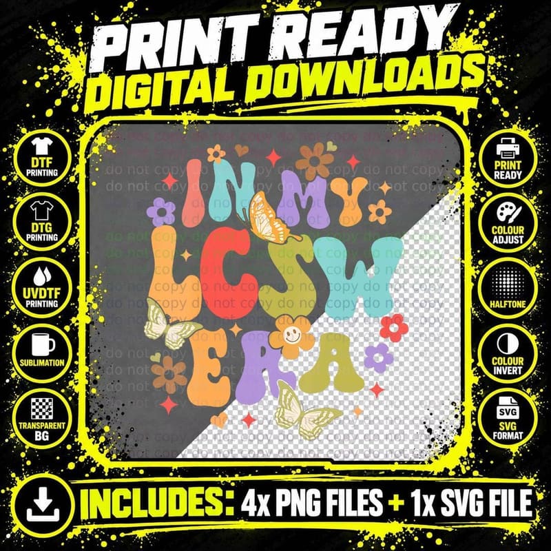 LCSW Grad Social Worker Graduation Funny in My LCSW Era Png SVG Digital Bundle