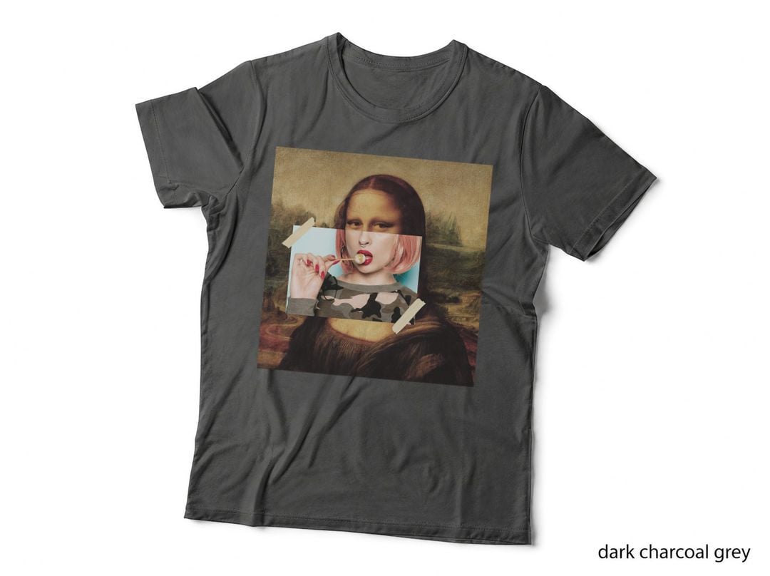 La Gioconda Mona Lisa Aesthetic E-Girls Funny Pop Art T-Shirt