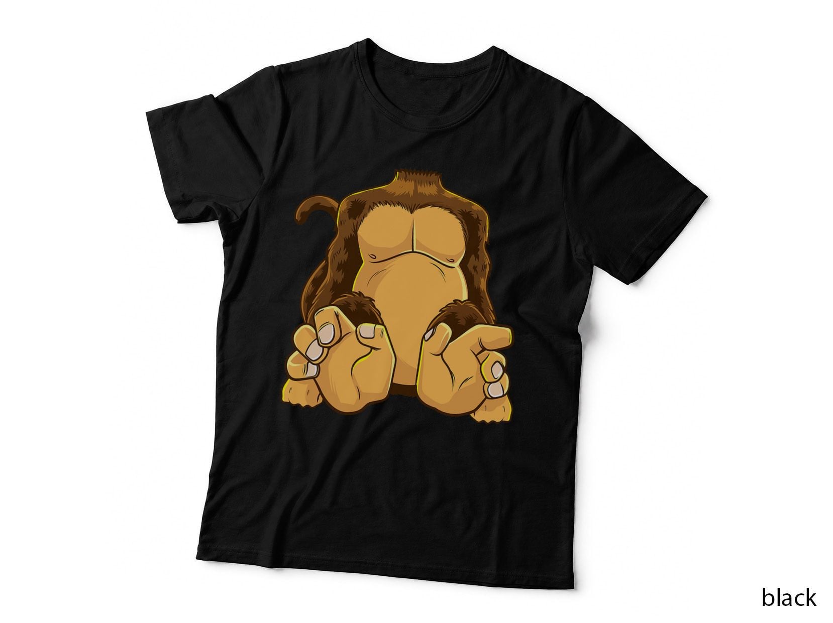 Monkey Body Costume Headless Chimpanzee Funny Ape T-Shirt