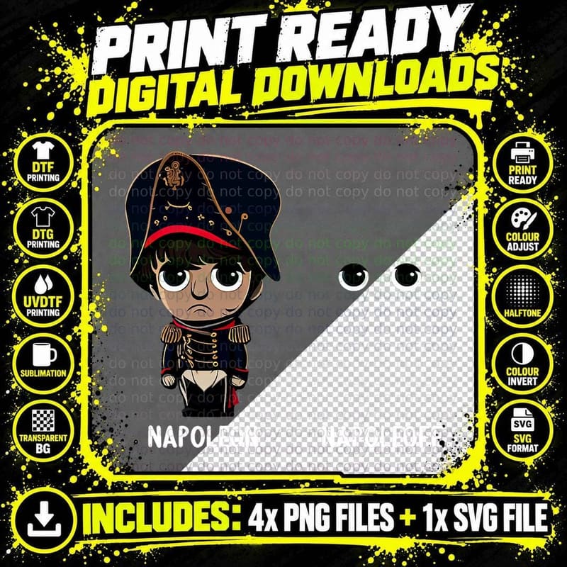 Napoleon Napoleoff Funny Napoleon Bonaparte Napoleon Png SVG Digital Bundle