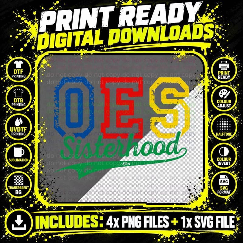 OES Sisterhood Order of the Eastern Star Funny Mother's Png SVG Digital Bundle