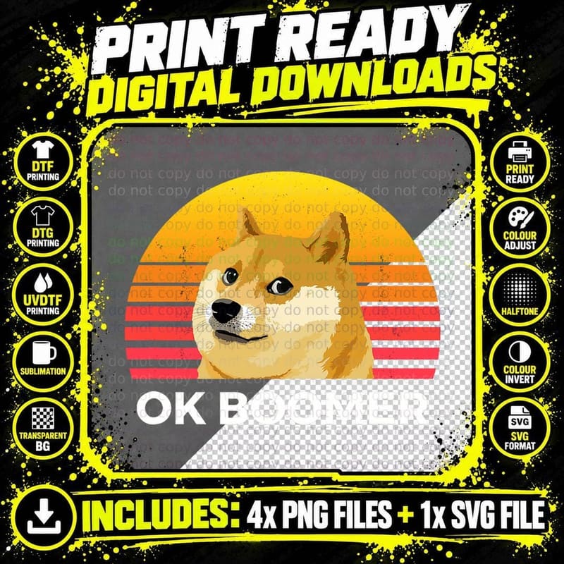 Ok Boomer Funny Gen Z Meme T-Shirt Png SVG Digital Bundle