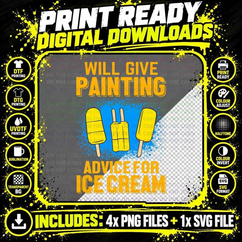 Painting Professional Painters House Painter Funny Png SVG Digital Bundle
